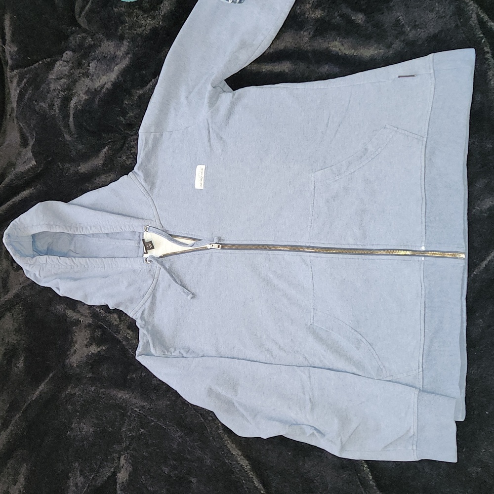 Patagonia Light Blue Full Zip Hoodie Sweater